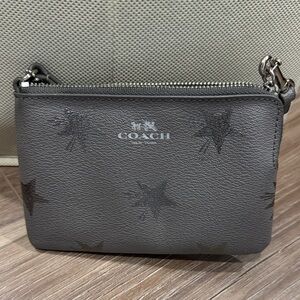 Coach Charcoal Wristlet with Star Design